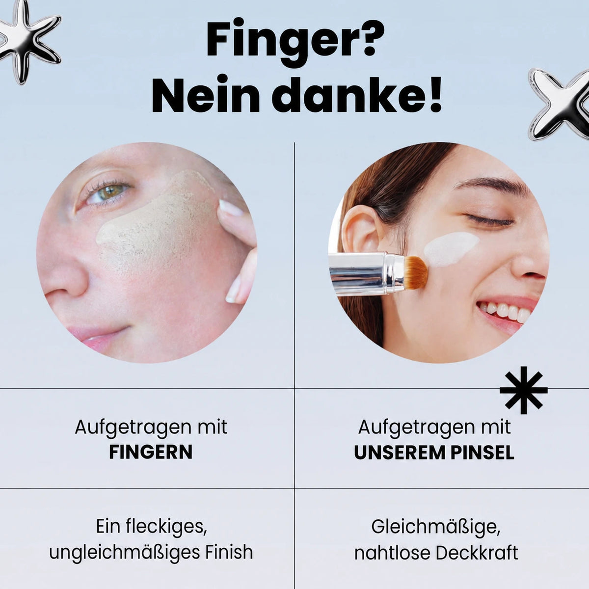 2-in-1-Foundation mit integriertem Pinsel